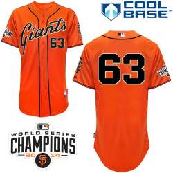#63 Jean Machi Orange MLB Jersey-San Francisco Giants Stitched Cool Base Baseball Jersey