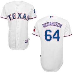 #64 Antoan Richardson White MLB Jersey-Texas Rangers Stitched Cool Base Baseball Jersey