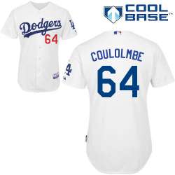 #64 Daniel Coulombe White MLB Jersey-Los Angeles Dodgers Stitched Cool Base Baseball Jersey