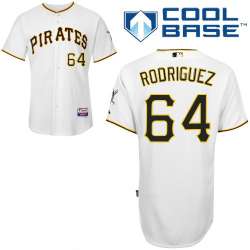 #64 Joely Rodriguez White MLB Jersey-Pittsburgh Pirates Stitched Cool Base Baseball Jersey