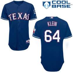 #64 Phil Klein Blue MLB Jersey-Texas Rangers Stitched Cool Base Baseball Jersey