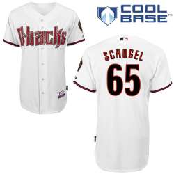 #65 A.J Schugel White MLB Jersey-Arizona Diamondbacks Stitched Cool Base Baseball Jersey