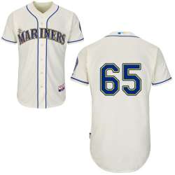 #65 James Paxton Cream MLB Jersey-Seattle Mariners Stitched Cool Base Baseball Jersey