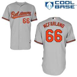 #66 T.J McFarland Gray MLB Jersey-Baltimore Orioles Stitched Cool Base Baseball Jersey