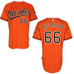 #66 T.J McFarland Orange MLB Jersey-Baltimore Orioles Stitched Cool Base Baseball Jersey