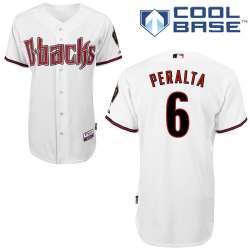 #6 David Peralta White MLB Jersey-Arizona Diamondbacks Stitched Cool Base Baseball Jersey