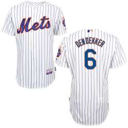 #6 Matt Den Dekker White Pinstripe MLB Jersey-New York Mets Stitched Player Baseball Jersey