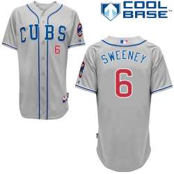#6 Ryan Sweeney 2014 Gray MLB Jersey-Chicago Cubs Stitched Cool Base Baseball Jersey