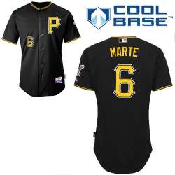 #6 Starling Marte Black MLB Jersey-Pittsburgh Pirates Stitched Cool Base Baseball Jersey