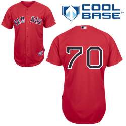 #70 Garin Cecchini Red MLB Jersey-Boston Red Sox Stitched Cool Base Baseball Jersey