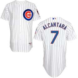 #7 Arismendy Alcantara White Pinstripe MLB Jersey-Chicago Cubs Stitched Player Baseball Jersey
