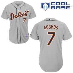 #7 Brad Ausmus Gray MLB Jersey-Detroit Tigers Stitched Cool Base Baseball Jersey