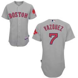 #7 Christian Vazquez Gray MLB Jersey-Boston Red Sox Stitched Cool Base Baseball Jersey