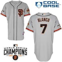 #7 Gregor Blanco Gray SF MLB Jersey-San Francisco Giants Stitched Cool Base Baseball Jersey
