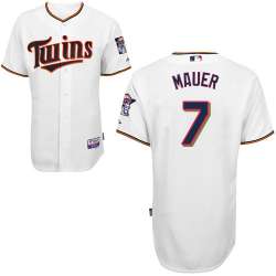 #7 Joe Mauer White MLB Jersey-Minnesota Twins Stitched Cool Base Baseball Jersey
