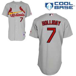 #7 Matt Holliday Gray MLB Jersey-St. Louis Cardinals Stitched Cool Base Baseball Jersey
