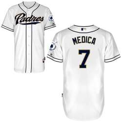 #7 Tommy Medica White MLB Jersey-San Diego Padres Stitched Cool Base Baseball Jersey