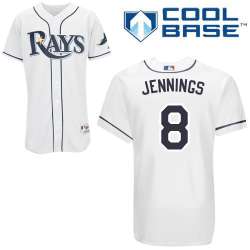 #8 Desmond Jennings White MLB Jersey-Tampa Bay Rays Stitched Cool Base Baseball Jersey
