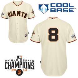 #8 Hunter Pence Cream MLB Jersey-San Francisco Giants Stitched Cool Base Baseball Jersey