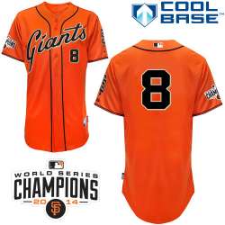 #8 Hunter Pence Orange MLB Jersey-San Francisco Giants Stitched Cool Base Baseball Jersey
