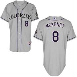 #8 Michael McKenry Gray MLB Jersey-Colorado Rockies Stitched Cool Base Baseball Jersey