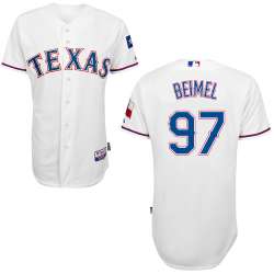 #97 Joe Beimel White MLB Jersey-Texas Rangers Stitched Cool Base Baseball Jersey