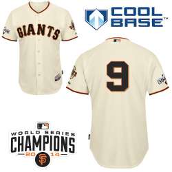 #9 Brandon Belt Cream MLB Jersey-San Francisco Giants Stitched Cool Base Baseball Jersey