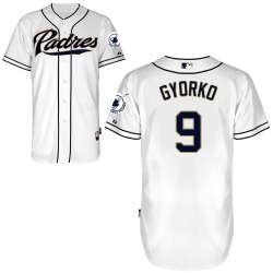 #9 Jedd Gyorko White MLB Jersey-San Diego Padres Stitched Cool Base Baseball Jersey