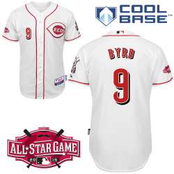 #9 Marlon Byrd White MLB Jersey-Cincinnati Reds Stitched Cool Base Baseball Jersey